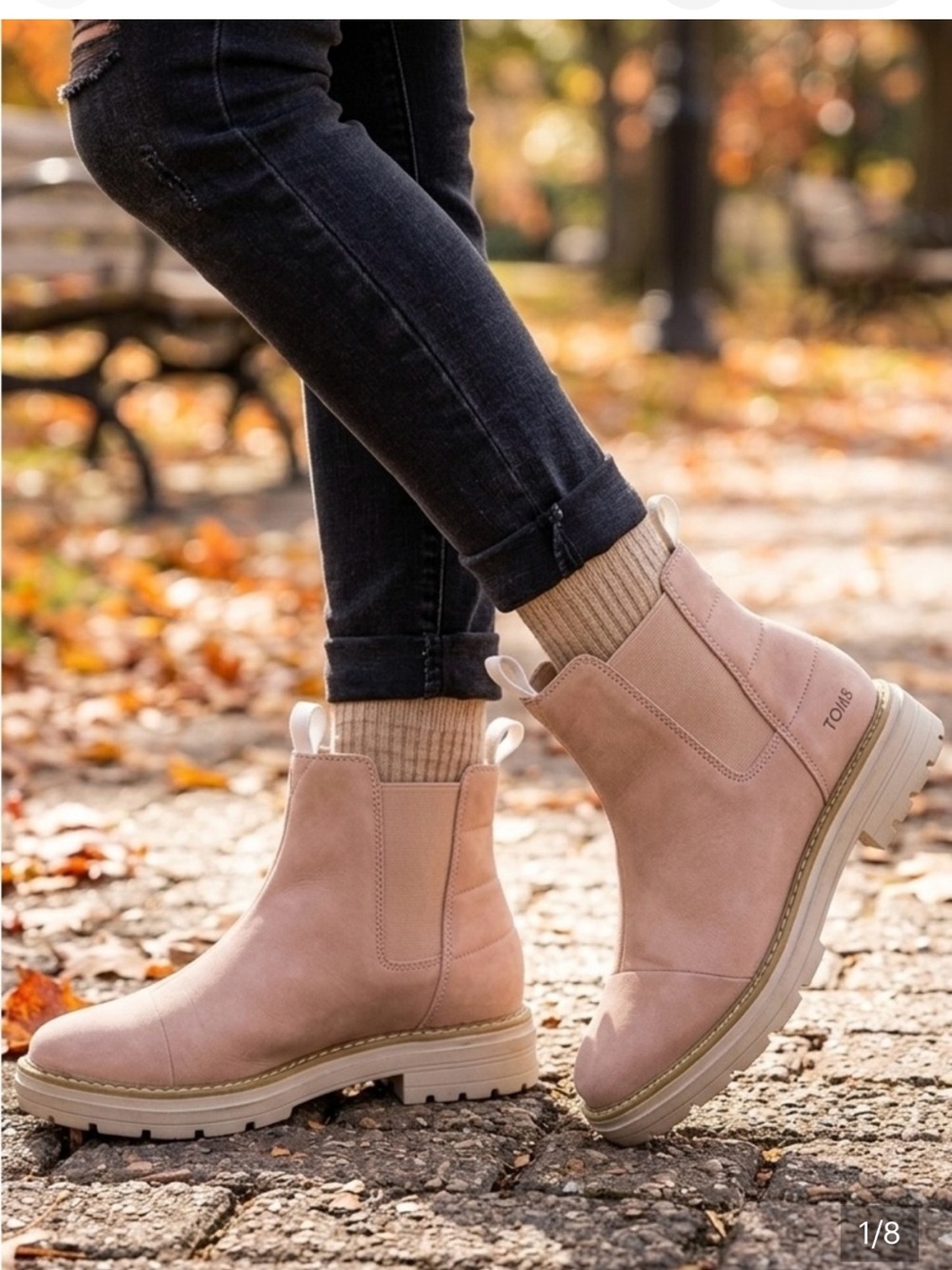 TOMS Skylar Chelsea Blush ankle Boots booties